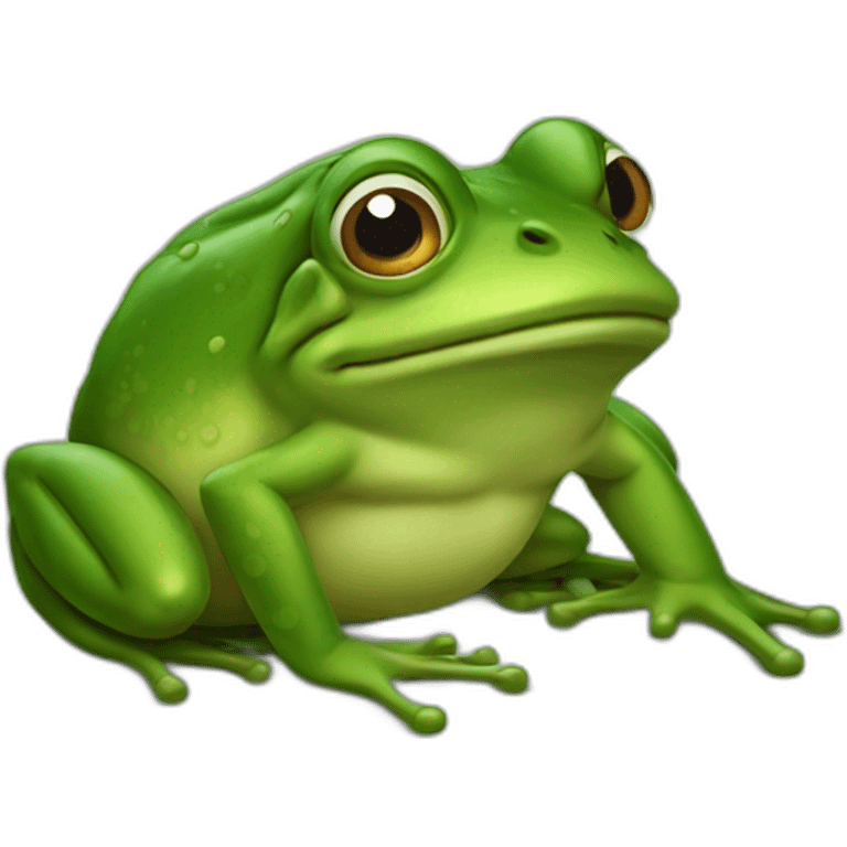 constipated frog emoji