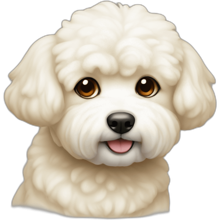 Bichon dog beige emoji