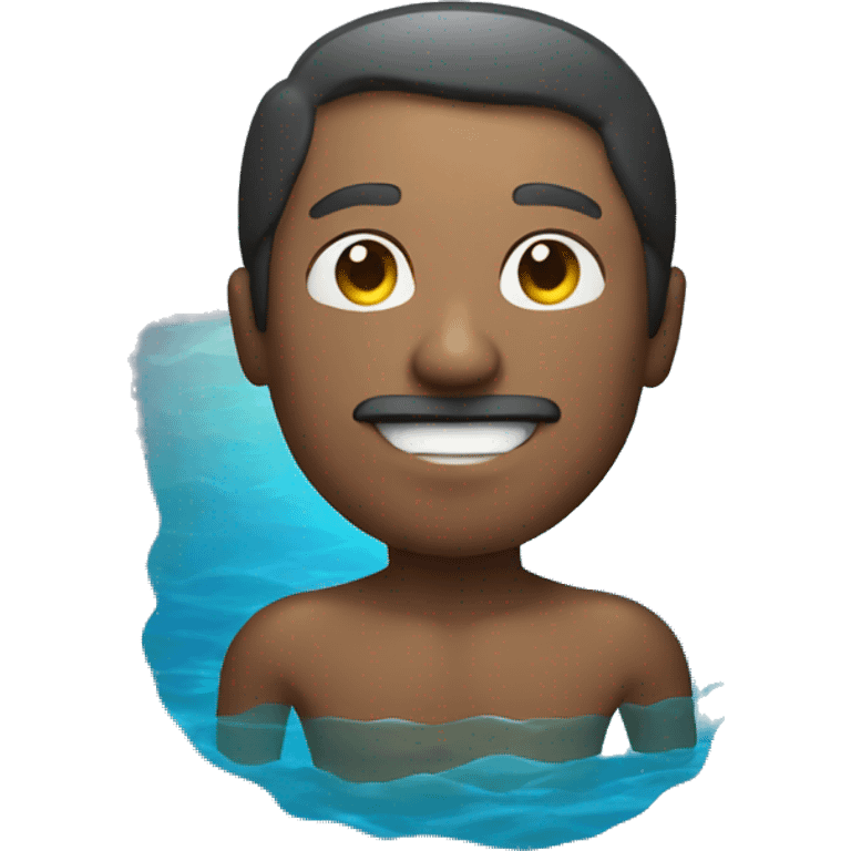 man swim in the moonlight emoji