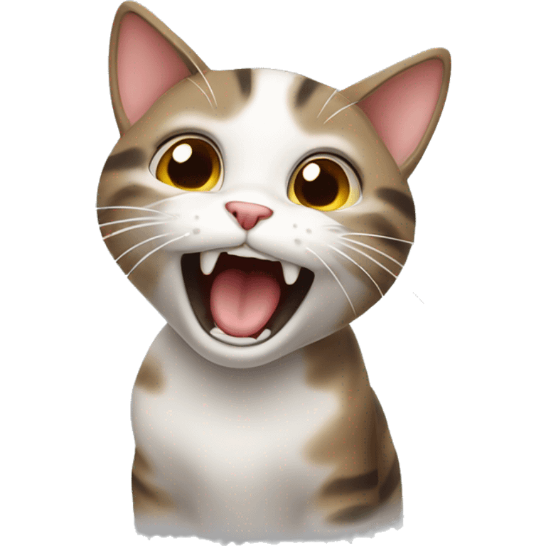 Cute cat meowing emoji