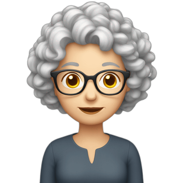 Oma mit kuzen roten locken  emoji