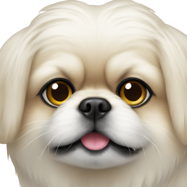 White Pekingese emoji