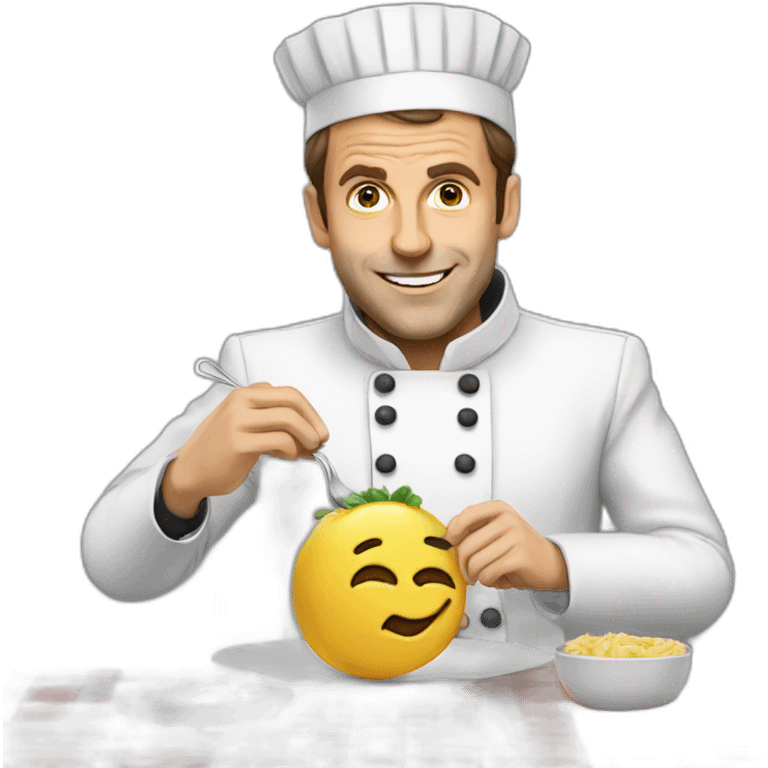 Macron qui manger zemou emoji