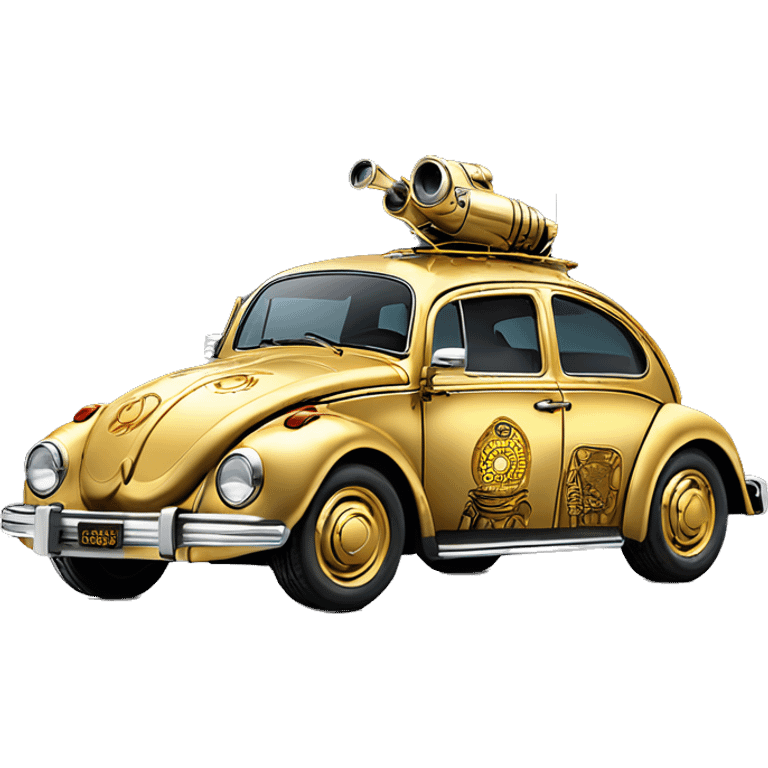 1972  C-3PO Volkswagen bug fresh from space emoji