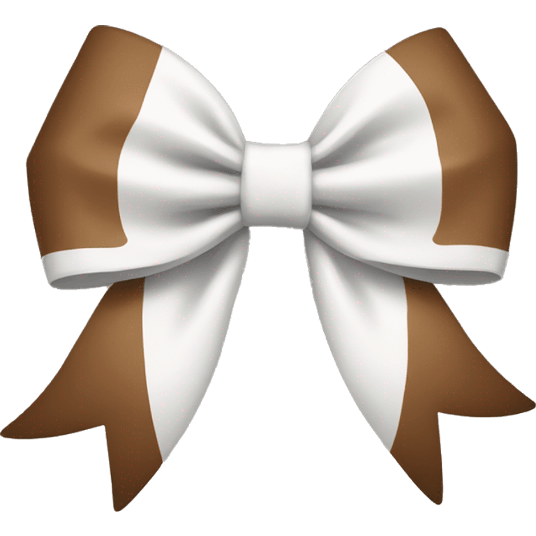 Brown and white bow emoji