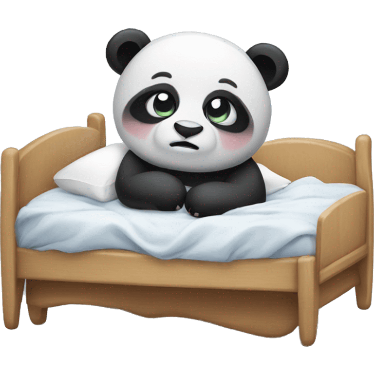 Sick cute Panda in bed emoji