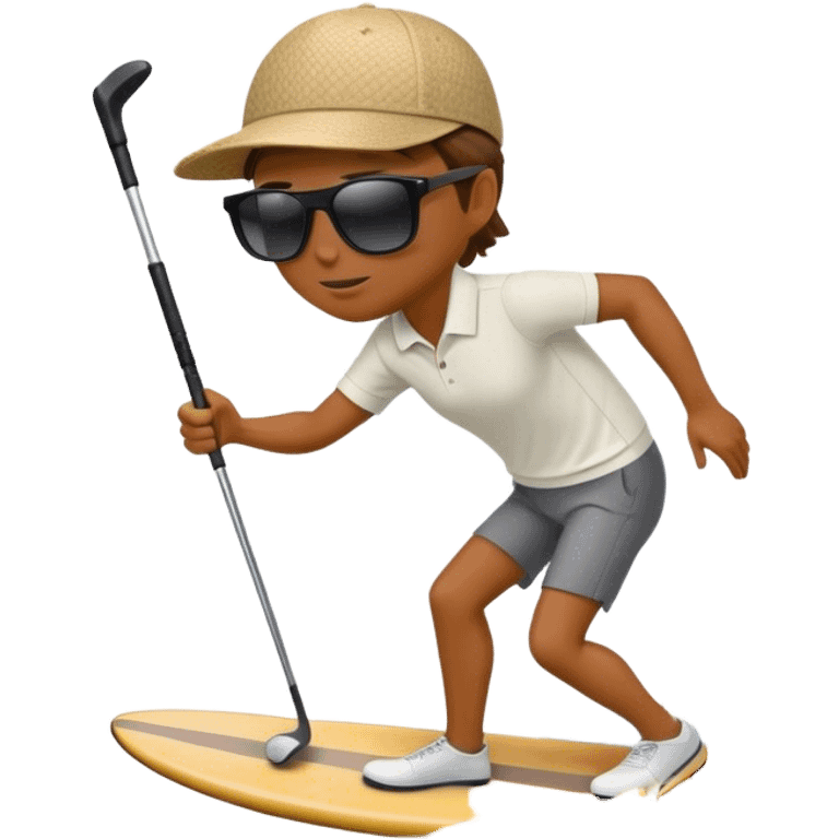 Surf golfing  emoji