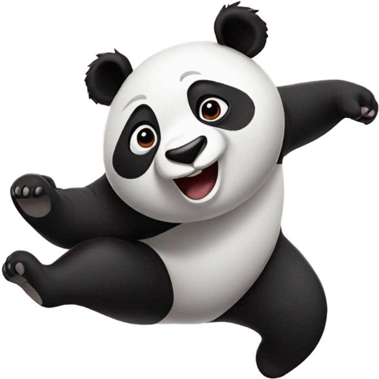 panda doing a backflip  emoji