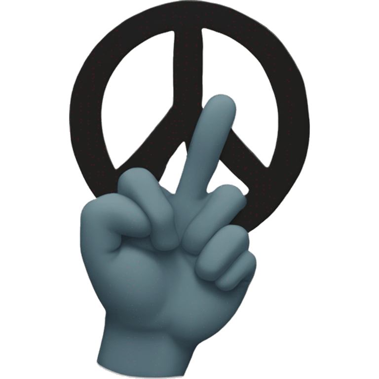 Peace sign but with thumb in the back sticking out emoji