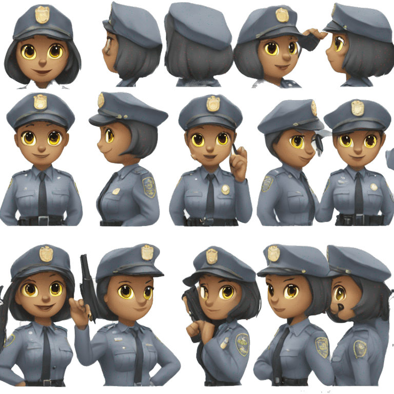 grey rabbit policegirl emoji