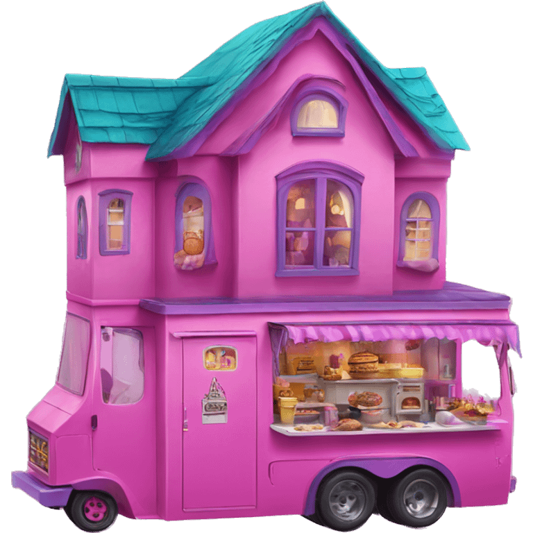 Barbie’s haunted dream house and food truck  emoji