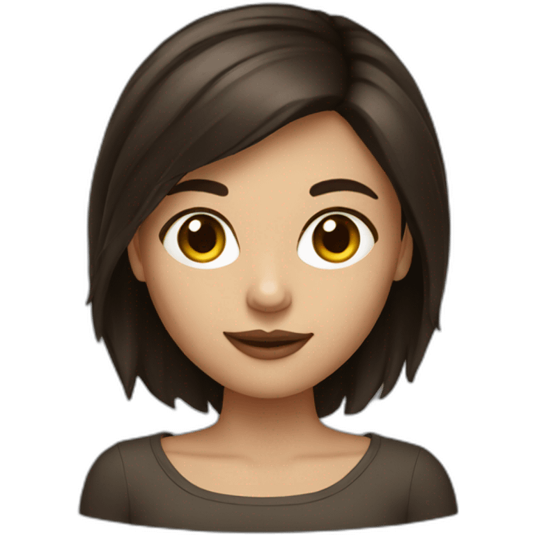 Designer brunette girl emoji