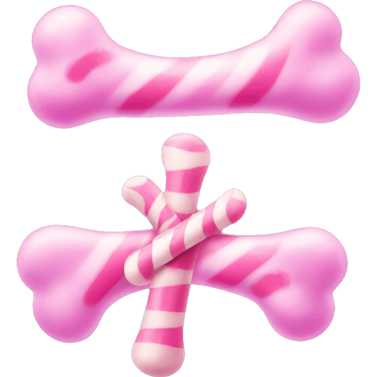 pink candy bone emoji