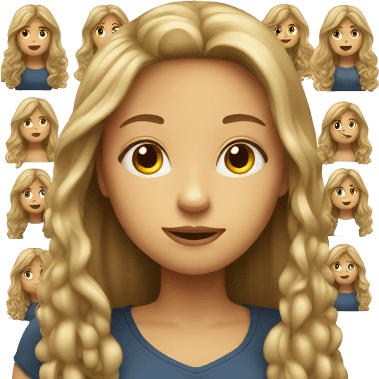 Girl with long hair emoji