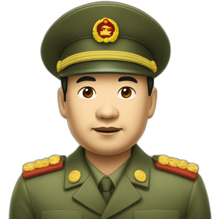 Xi Jinping in a military hat emoji