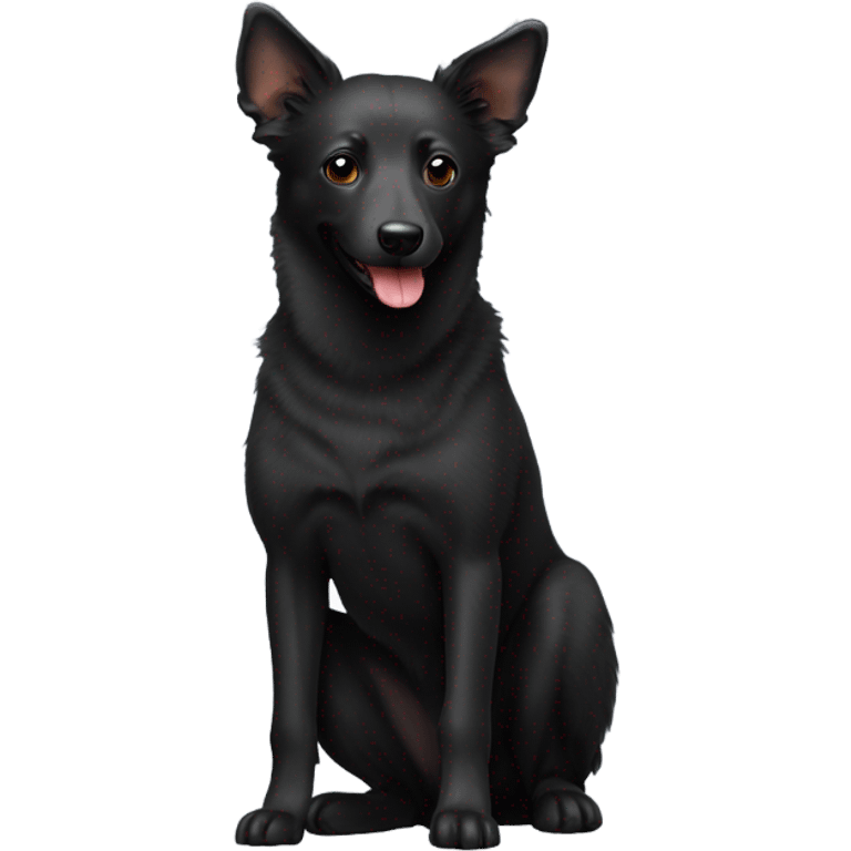 Black Mudi dog breed emoji