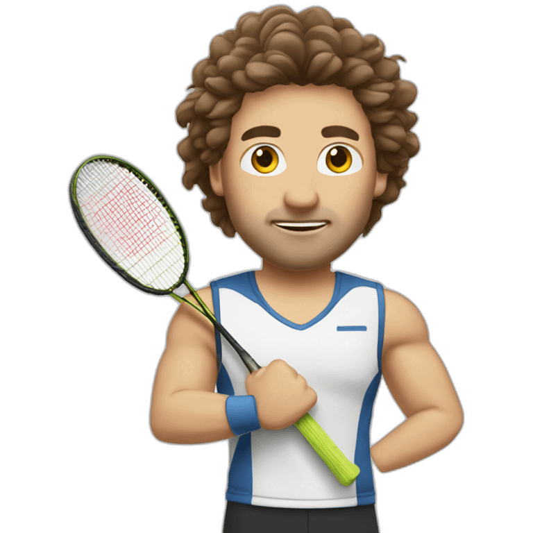 floh-man-badminton-muscle-brown-hair emoji