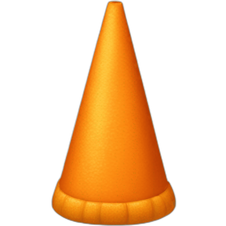 Cone on pumpkin emoji