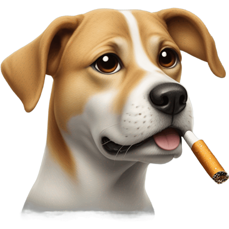 Dog smoking emoji