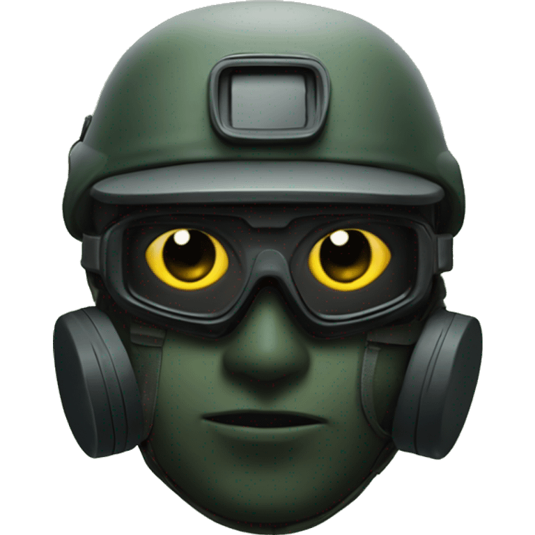 Special Forces Soldier wearing mask and night vision goggles emoji