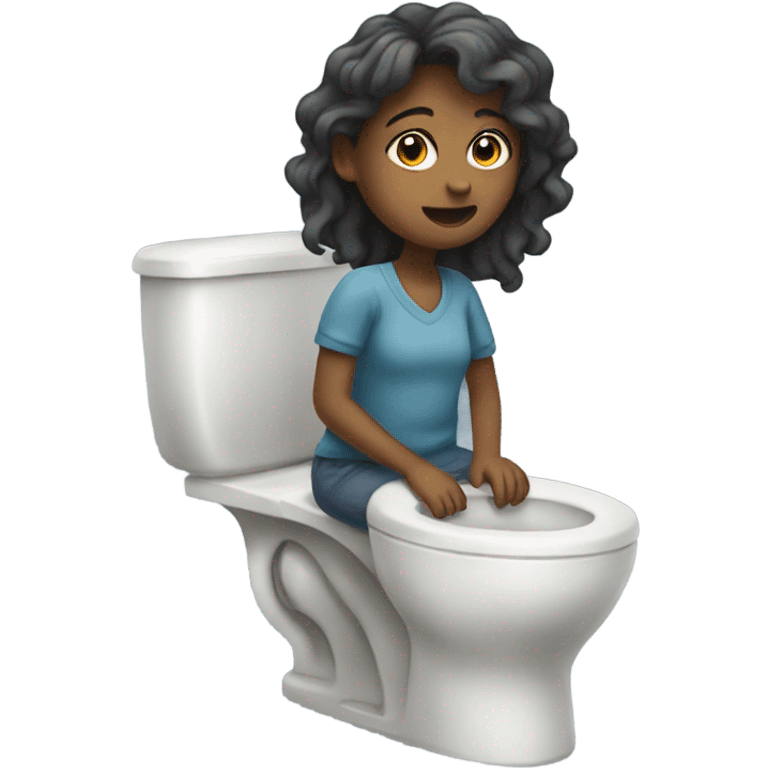 A girl go to toilet  emoji