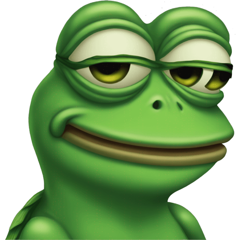 Pepe frog with his careless eye look  emoji