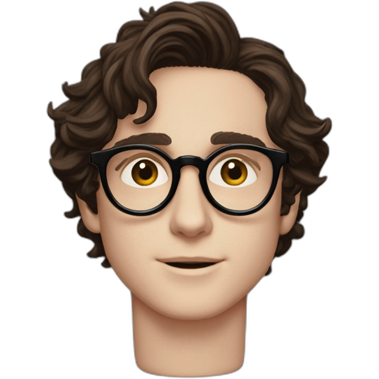 timothee chalamet with glasses emoji