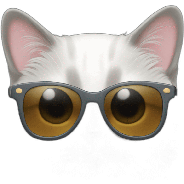 munchkin cat deep grey with sunglasses emoji