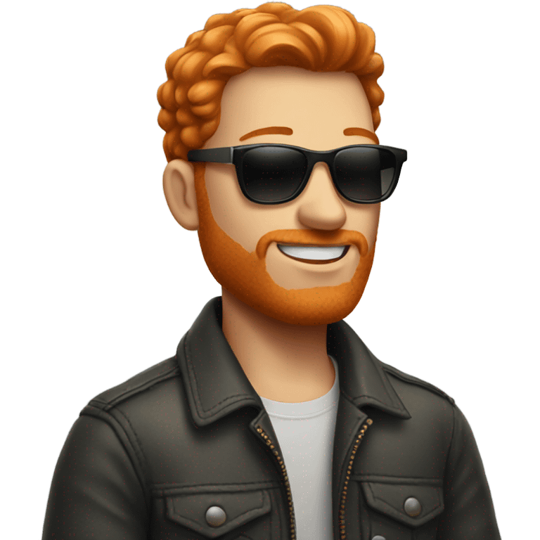 Cool Short haired ginger man in sunglasses  emoji