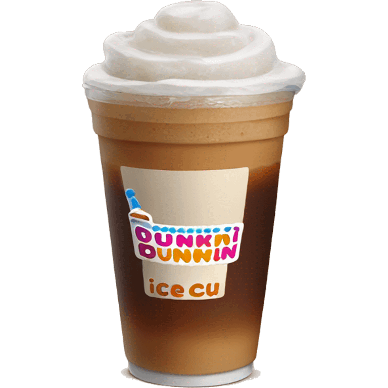 Dunkin ice coffee emoji