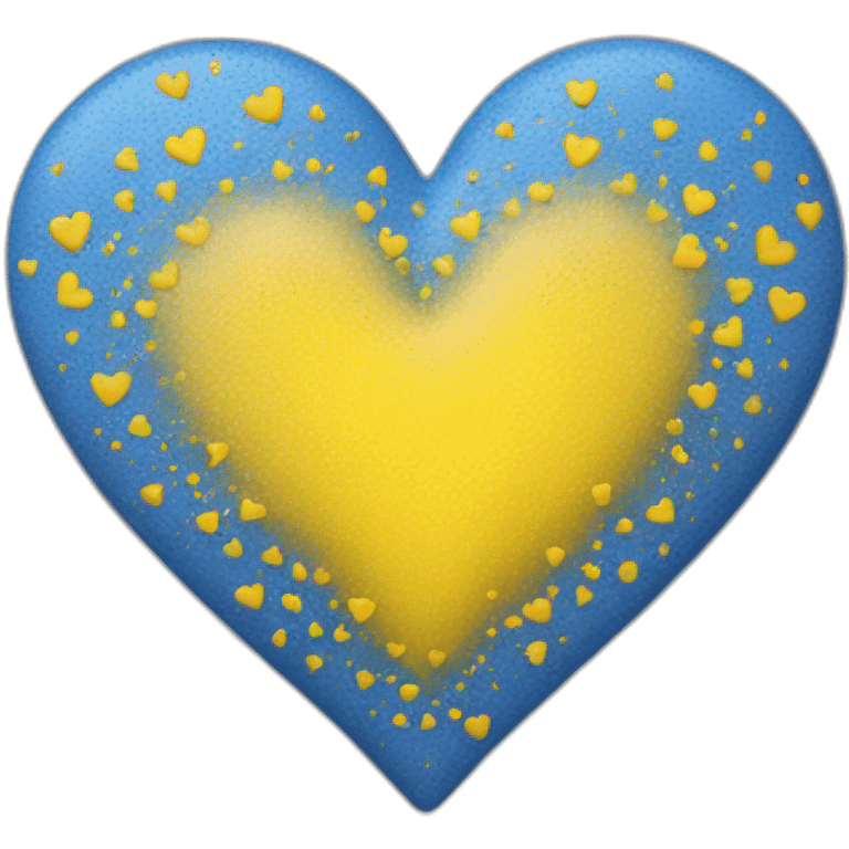 Yellow and blue heart emoji