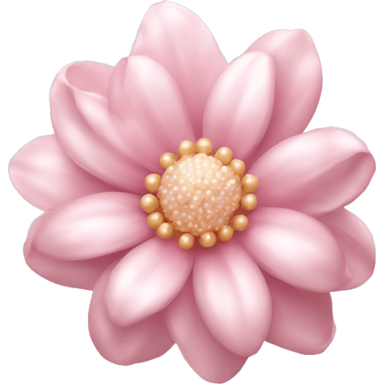 Pearl light pink flower emoji