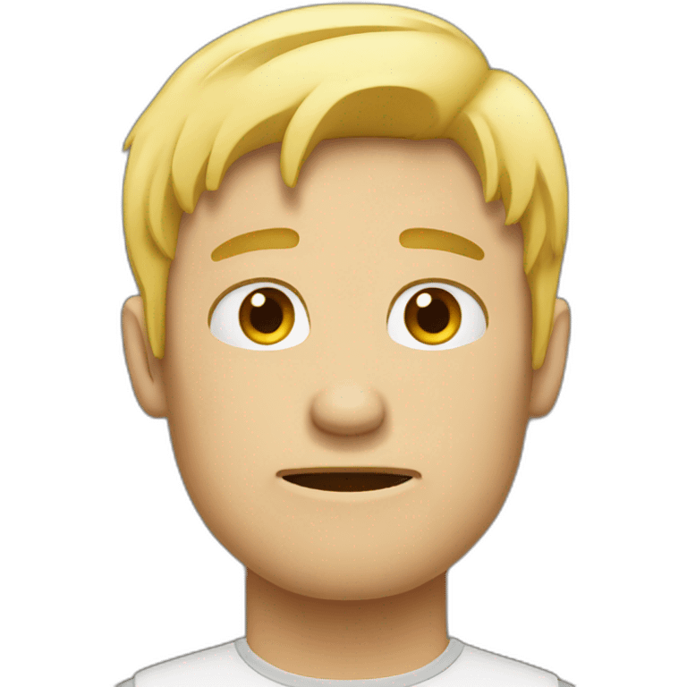 blond man tired emoji