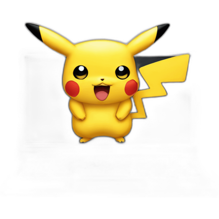 Angry pikachu with a laptop emoji