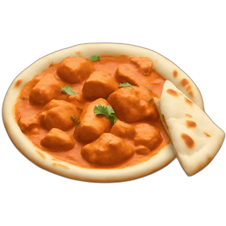 Butter chicken and naan emoji