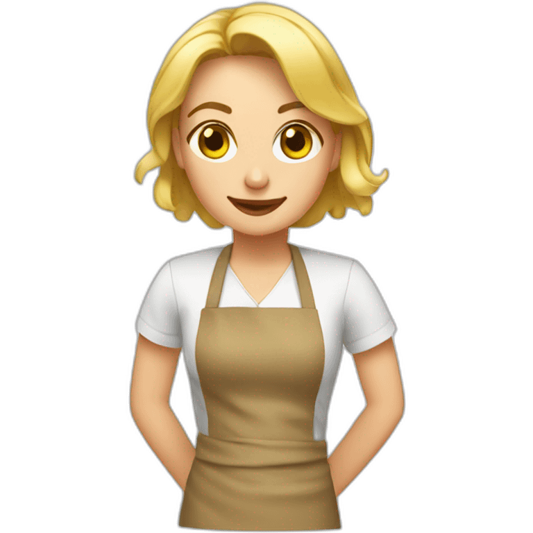 Cocinera rubia emoji