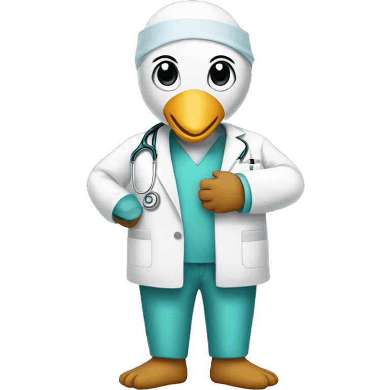 a swan dressed as a surgeon emoji