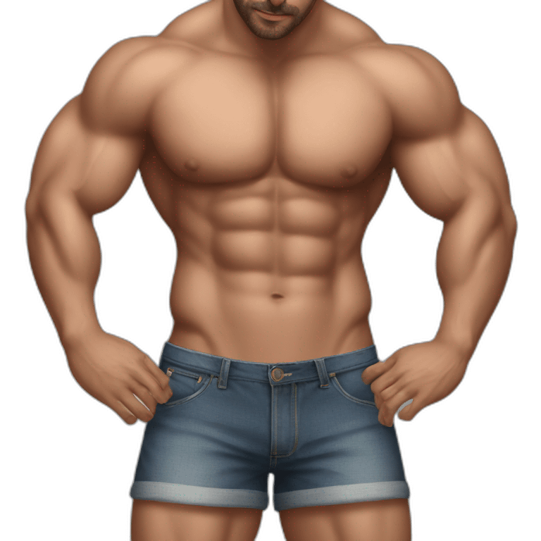 latino Muscularmale large round butt veryrealistic emoji