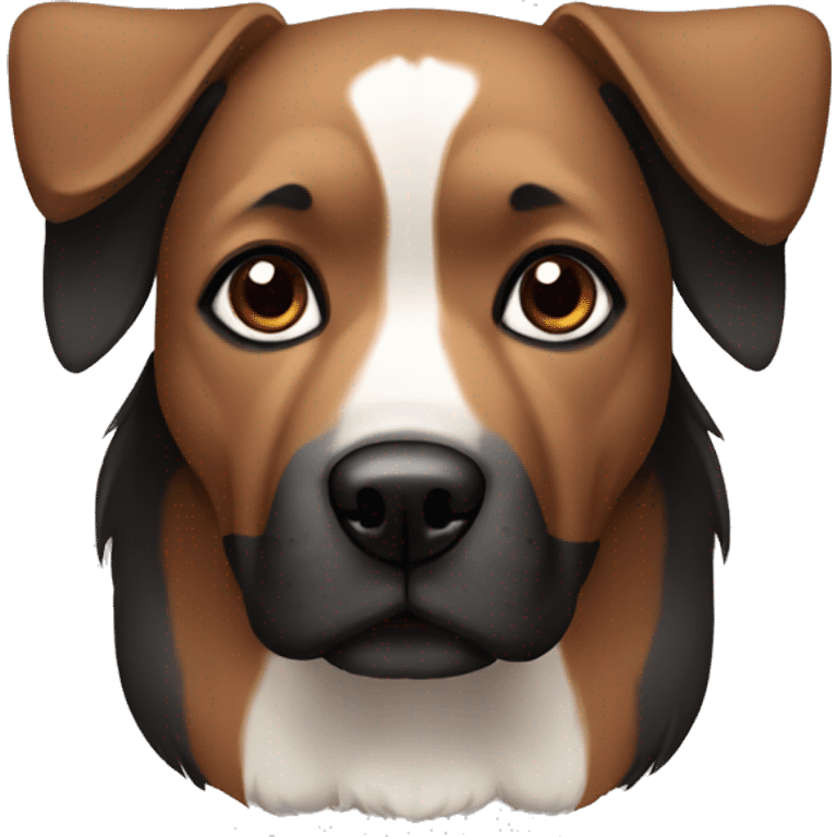 dog with black ears and brown muzzle emoji