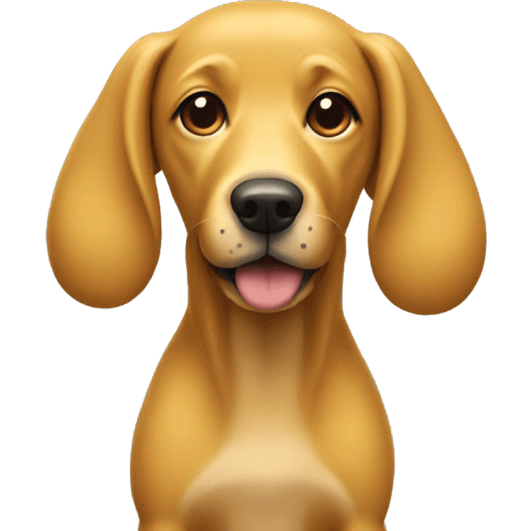 mustard colored dog with very long ears emoji