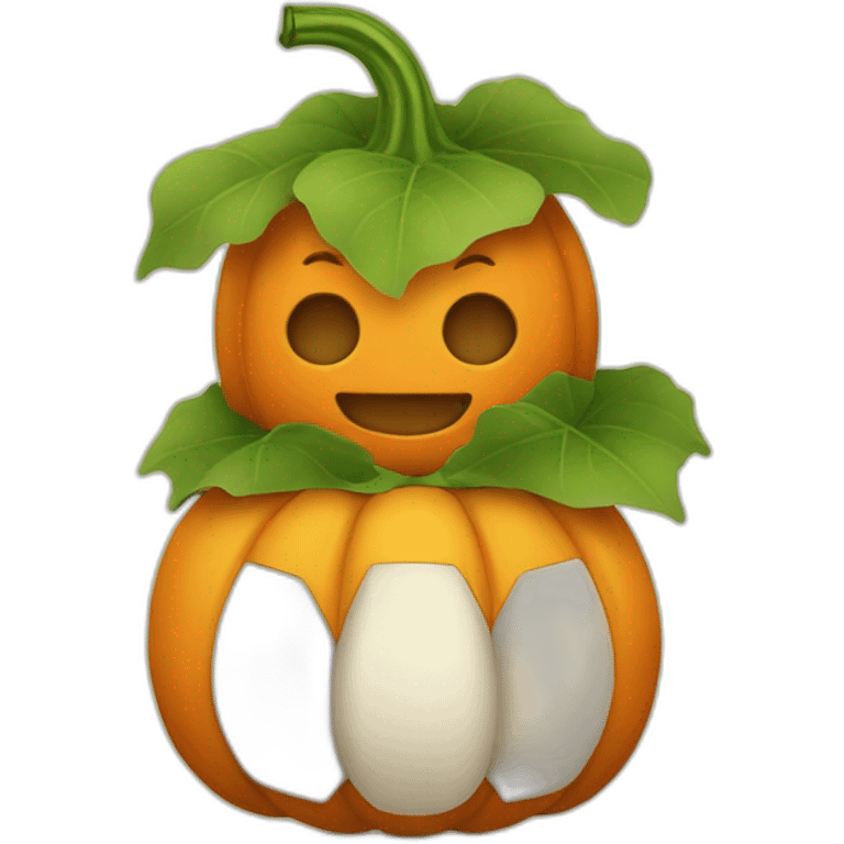 seedling in a pumpkin costume emoji