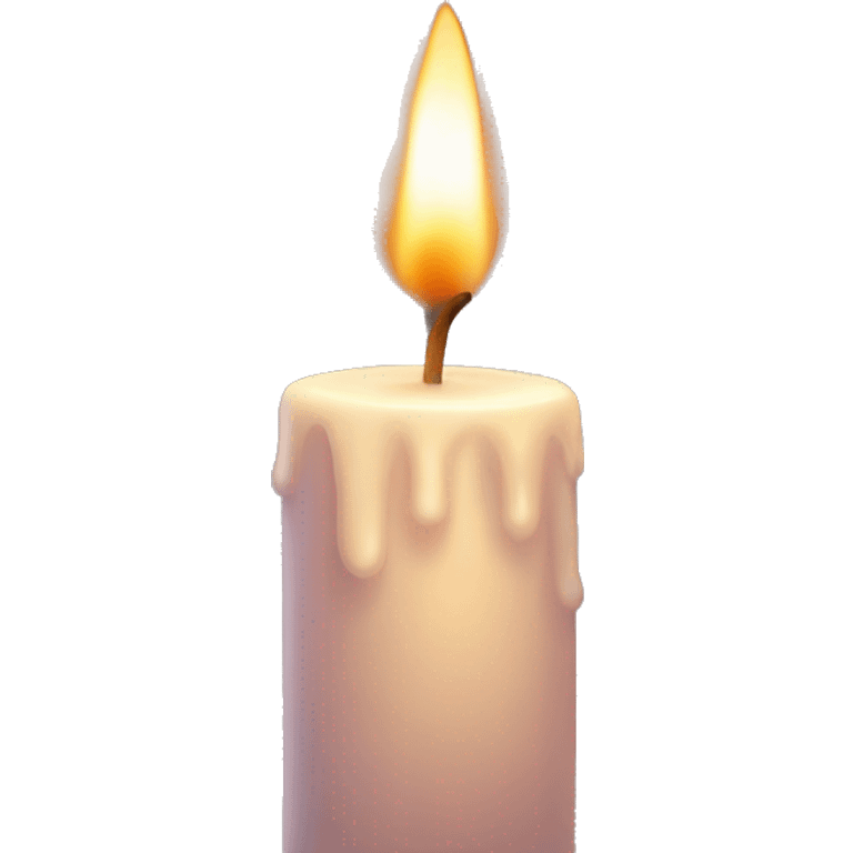  A single lit candle casting a soft glow. emoji