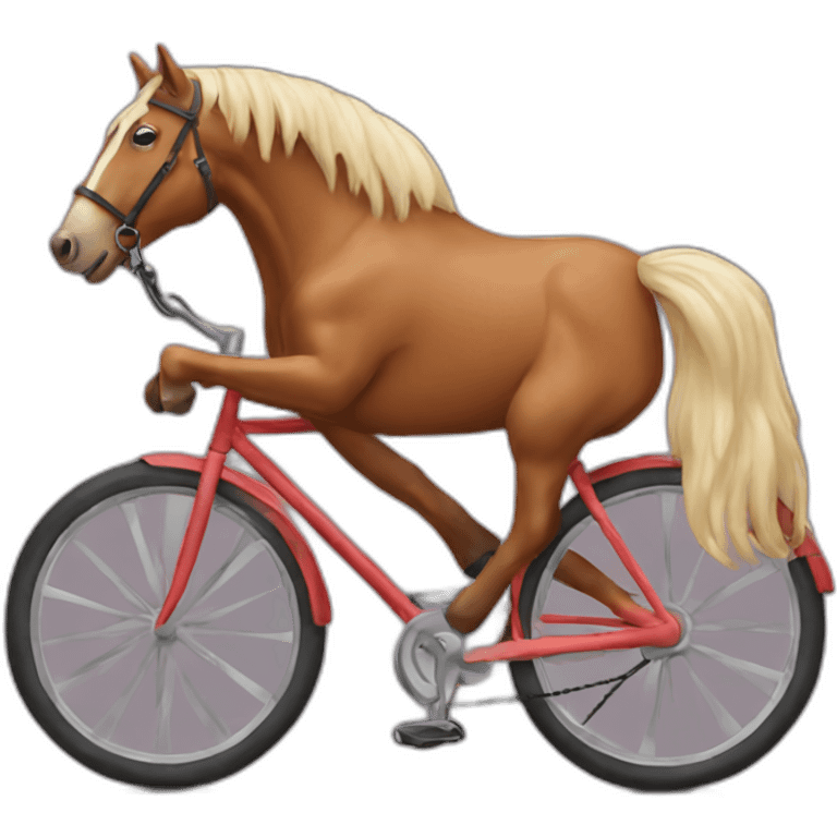 Horse on bike emoji