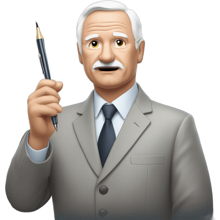 Václav Klaus holdin pen emoji