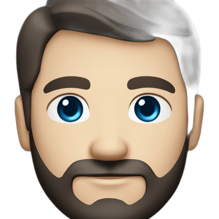 Handsome white man from Star Trek with Blue eyes and short brown hair and black beard startrek emoji