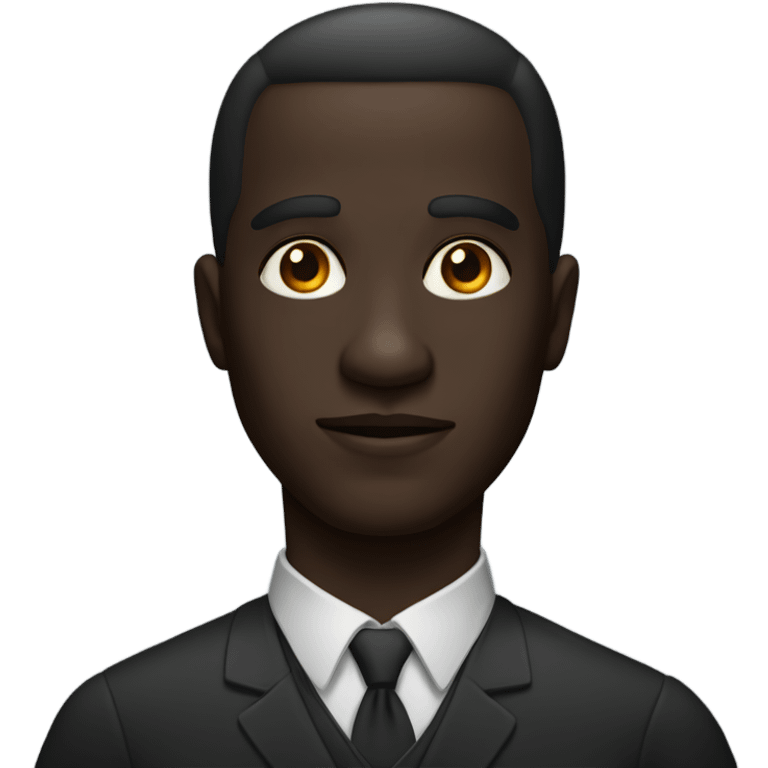 portrait of a dark-skinned man emoji