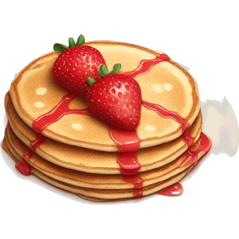 Strawberry pancakes emoji