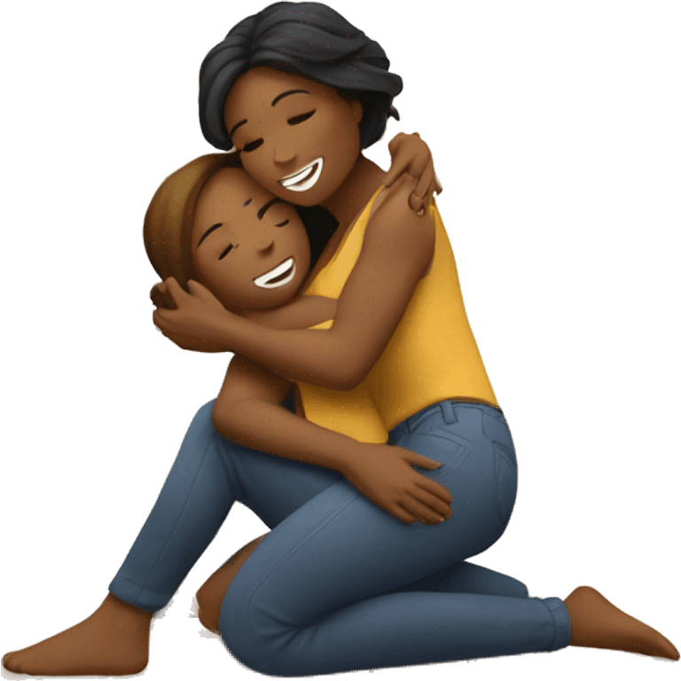 Mom hug sun emoji