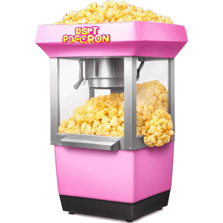 Popcorn machine with pink inside case emoji