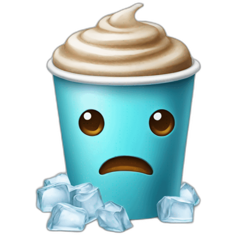 Coffee with ice emoji